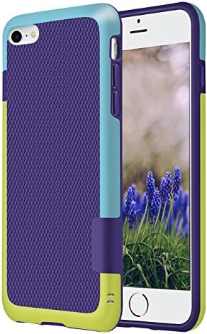 iPhone 7 Case, GOSHELL Hybrid Impact 3 Color Bumper Case Shock-Absorption Anti-Scratch Durable Rugged Protective Front Raised Lip Soft TPU &amp; Hard PC Cover for Apple iPhone 7(4.7-Inch) - Purple