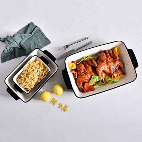 KINGSBULL HOME Casserole Dish Baking Dish Ceramic Baking Set 3pcs