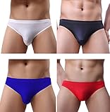 Winday Men Briefs Breathable Ice Silk Triangle Bikinis and Briefs N04