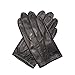 Black Leather Tactical Police Gloves- Large