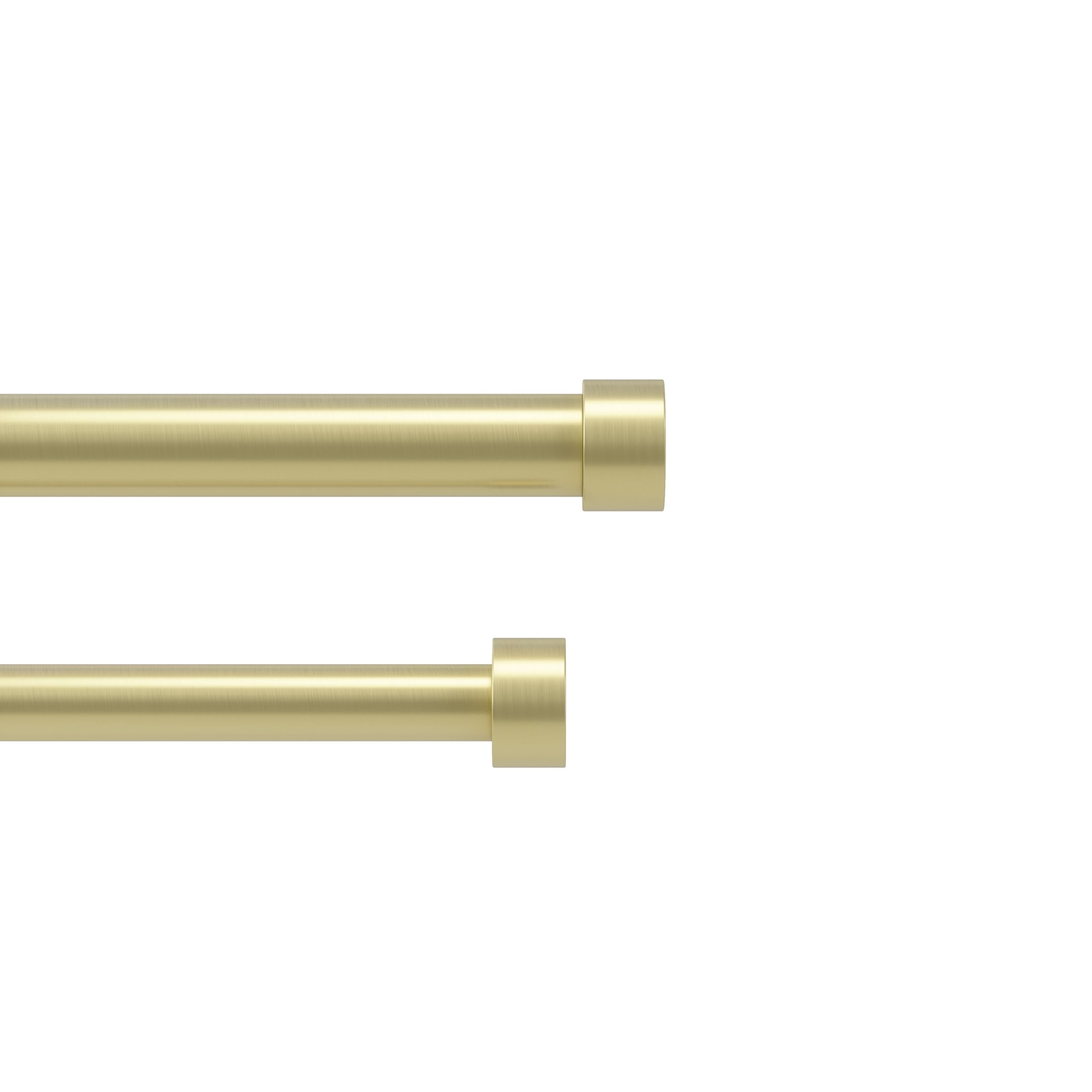 Umbra Cappa Double Curtain Rod, Includes 2 Matching Finials, Brackets & Hardware, 36 to 66-Inch, Gold