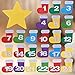Outgeek Felt Christmas Tree, Countdown Advent Calendar Tree DIY Christmas Tree Advent Calender with 24 PCS Ornaments for Kids New Year Door Wall Hanging Xmas Decoration