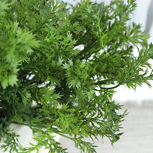 2 Bunches Plastic Artificial Parsley Grass Rosemary Plants fit for Home Garden Decoration