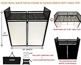 DJ Event Facade White/Black Scrim Metal Frame Booth + 20