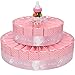 2 Tier Baby Shower Favor Bags Cake Kit Includes 50 Favor Boxes Pink Girl Baby Shower Party Crafts Supplies Decorations Table Centerpieces for Newborn Girls Gender Reveal Games