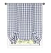 GoodGram Buffalo Check Plaid Gingham Custom Fit Farmhouse Window Curtain Tie Up Shades - Assorted Colors (Gray)
