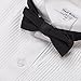 Isaac Mizrahi Boy's 100% Cotton Long Sleeve Wing Tip Collar Tuxedo Shirt with Bowtie