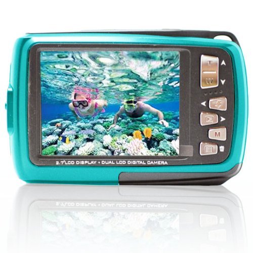 SVP-Aqua-5500-Blue-with-Micro-16GB-18MP-Dual-Screen-Waterproof-Digital-Camera