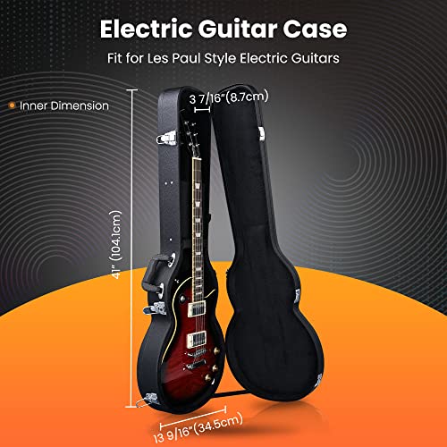 AW Electric Guitar Hard Case for LP Les Paul Style Electric Guitar Wooden Hard Shell Lockable