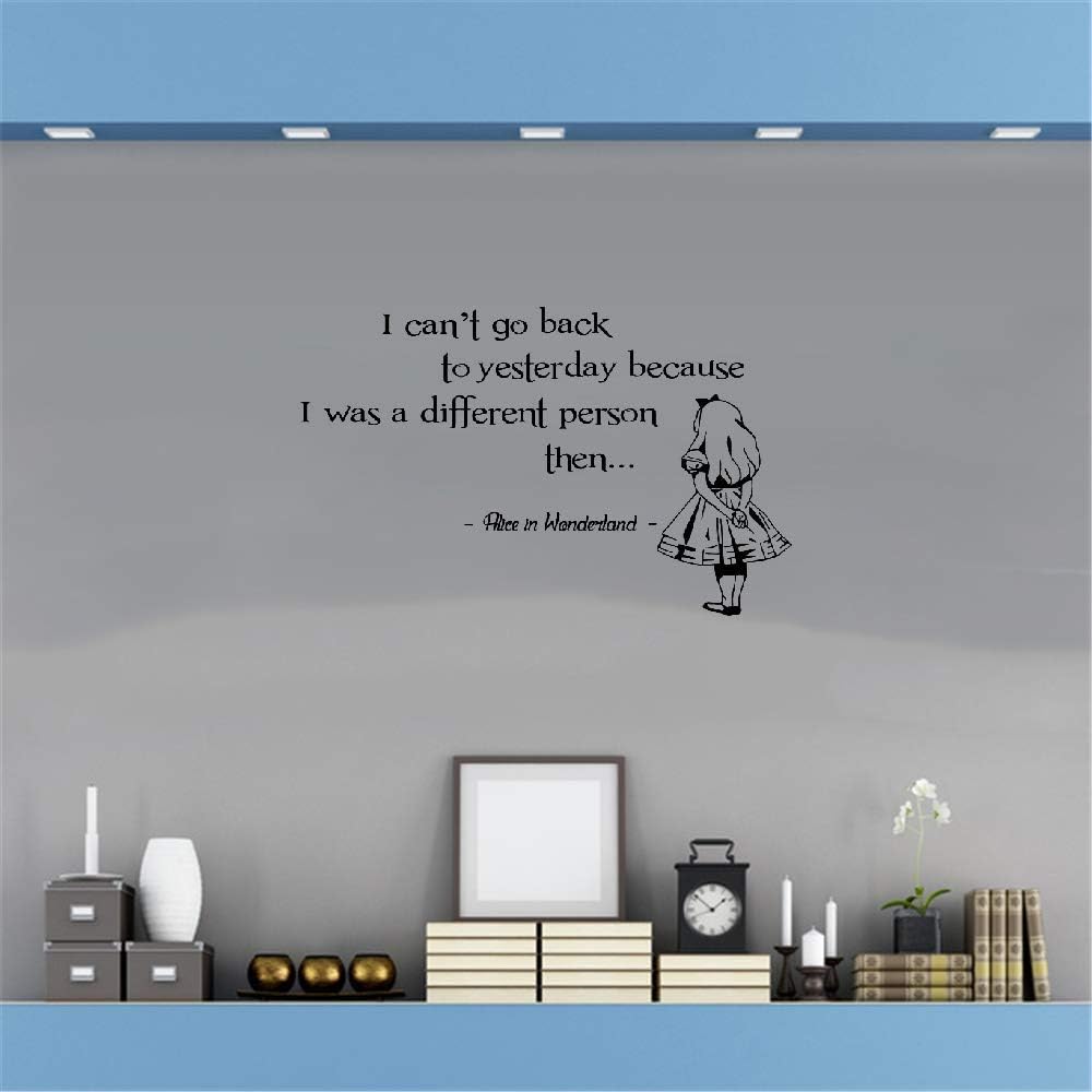 wandaufkleber 3d Wandtattoo Wohnzimmer Alice im Wunderland-Zitat Ich