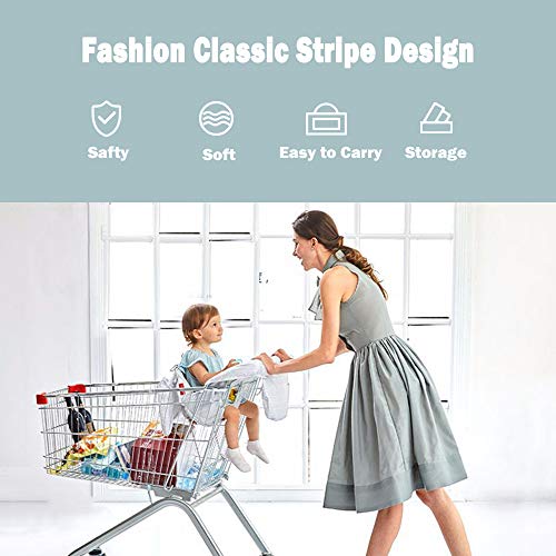 MBQMBSS Shopping Cart Cover Foldable Shopping Cart Cover with Shoulder Straps 2 in 1 Baby Grocery Cart Seat Cover and High Chair Cover for Kids and Toddlers Shopping Cart Cover with Phone Holder