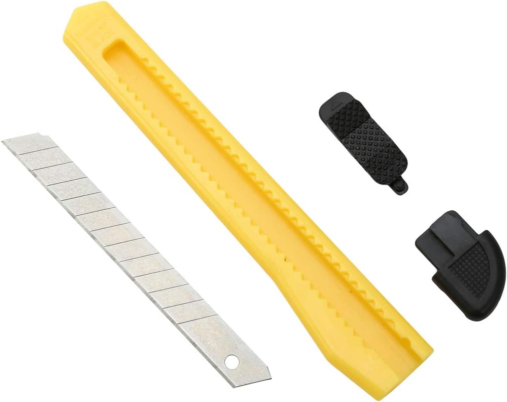 Utility Knife Retractable Box Cutter (10 Replacement 9mm Wide Blade Cutter) Use for Home, Arts Crafts, Hobby: Office Products