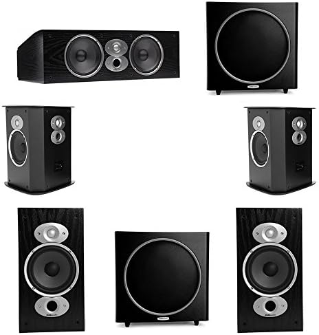 Polk Audio RTi 5.2 System with 2 A3 Bookshelf Speakers, 1 CSi-A6, 2 FXi-A6 Surrounds, 2 Polk PSW125 Subwoofer