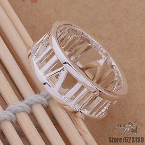 AR260 925 sterling silver ring, 925 silver fashion jewelry, roman numerals /echamtoa fotaogaa