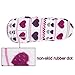 Zegee Womens Fuzzy Indoor Soft Sock Slippers Non-Slip Sole Cozy Warm Slip-on House Bedroom Slippers (L 9-10, Hearts)