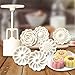 GDGY 6+1 Chinese Flowers Pattern Mooncake Mold Candy Pineapple Cake Cookie DIY Baking mold/3D Rose Flower Mooncake Mold Hand Pressure Mould 1 Barrel 6 Stamps DIY Cake Decoration Tool