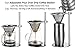 Gourmia GVD9320 Pour Over Stand Coffee Station - Freestanding Drip Coffee Stand with Reusable Stainless Steel Cone Filter - Make Coffee Directly into Mug, Cup or Thermos - Stainless Steel