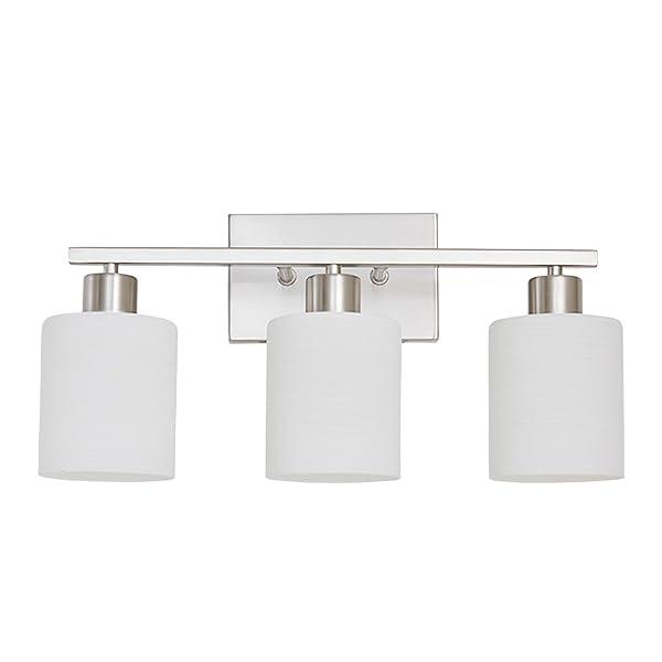 THE DOOR BULL MODERN BATHROOM VANITY LIGHT, MILKY...