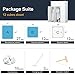 KOUSI Portable Clothes Closet Clothing Storage Plastic Dresser Shelves Armoire Wardrobe Moving Boxes Rack Bins Shelf Closet for Bedroom Organizers and Storage, White, 6 Cubes 2 Hanging Sections