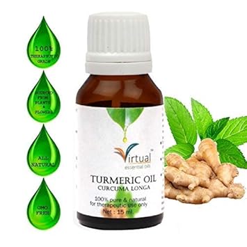 Virtual 100% Pure Natural Essential Turmeric oil Skin Brightening for Acne, Pigmentation, Dark Spots, Facial oil for Summers