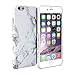 iPhone 6 Plus Case, GMYLE Hard Case Print Crystal for iPhone 6 (5.5 inch Display) - White Marble Pattern Slim Fit Snap On Protective Hard Shell Back Case