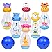 Bowling Set for Toddlers with 6 Animal Head Bowling Pins and 2 Bowling Balls, Outdoor Toys for Toddlers, Bowling Game for Kids