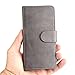Galaxy J5 Wallet Case (2015) - SOWOKO Galaxy J5 Leather Flip Cases Credit Card Slot Protection Cover for Samsung Galaxy J5 (Gray)