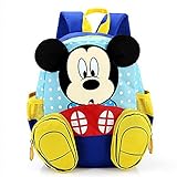 Little Kids Backpack Mouse Foot Pattern Shoulders Bag, Schoolbag, Travel Bag - Blue