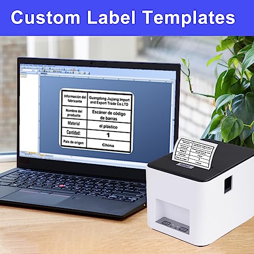 LENVII Thermal Adhesive Label, Multifunctional Self-Adhesive Label, Suitable for Laptop and Desktop Label Printers (50×30mm(8Rolls))