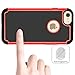 iPhone 7 Case,,ANLI(TM)[Shock Absorption] Drop Protection Hybrid Dual Layer Armor Protective Case Cover for Apple iPhone 7(4.7 inch) Red