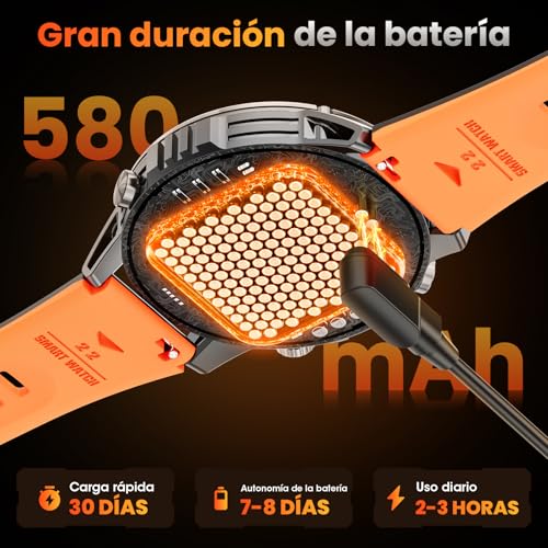 Joautrial Men's Military Smart Watch, 1.46" HD GPS Smartwatch with LED Flashlight, Compass, 100+ Sports Modes Smart Watch, Health Monitoring 24/7, Bluetooth Calls