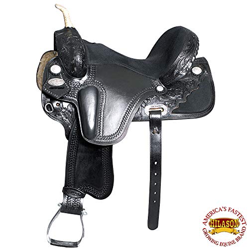 HILASON 17″ Western Horse Saddle American Leather Flex Trail Barrel Racing T206
