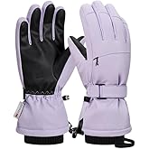 JJZS Winter Warm Gloves for Men Women Youth Waterproof Windproof Touchscreen Thermal Cold Weather Ski Snow Gloves for Skiing Snowboarding Running Driving Cycling Walking Hiking Outdoor Work