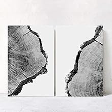 signwin 2 Panel Canvas Wall Art Black and White Pine Tree Canvas Prints Home Artwork Decoration for Living Room,Bedroom - 16