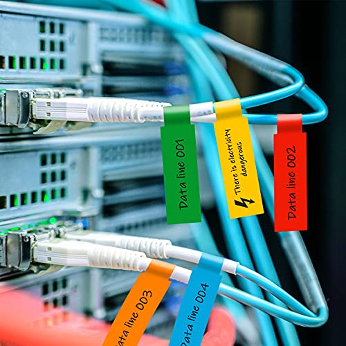 480 Pcs Cable Labels Tags with Permanent Marker for Handwriting