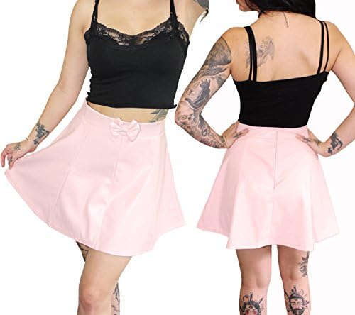 Gothic Lolita Skirt | Pastel Goth Skirt| Vegan Leather School Girl Skirt
