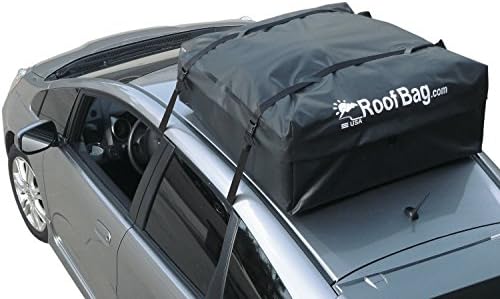 RoofBag 100% Waterproof Carrier Bundle: Includes 3 Carrier Liner Bags for Easy Packing + Protective Roof Mat + Heavy Duty Straps + Cross Country Soft Car Top Carrier - Made in USA
