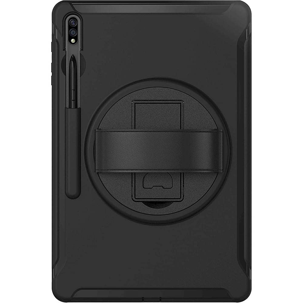 Photo 1 of ***STYLE DIFFERS SEE PHOTOS UNKNOWN MAKE & MODEL TABLET CASE*** SaharaCase Protection Hand Strap Series Case Cover for Samsung Galaxy Tab S7 FE (2021) and S8 Plus (2022) [Shockproof Bumper] Heavy Duty Rugged Protection Antislip Integrated Kickstand - Blac