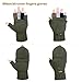 Vbiger Winter Warm Wool Mittens Gloves (Army Green)