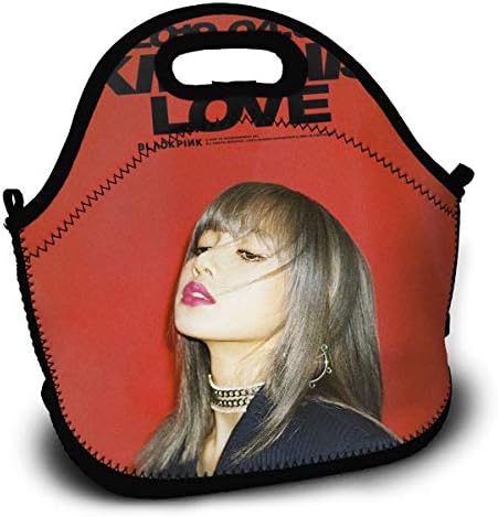 VIXXLH Multifunction Lisa Kill This Love Blackpink Lunch Bag Unisex Children Zipper Food Container Adults 3D Printed Portable Handbag Tourist Lunchbox