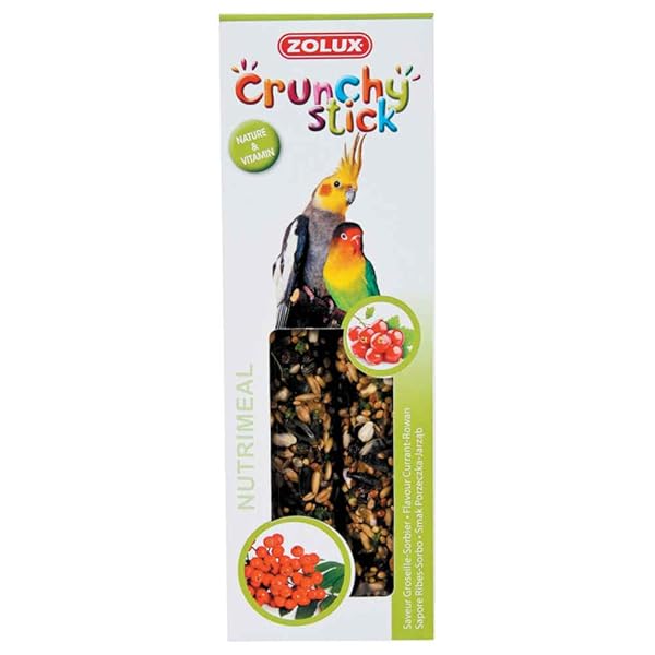 ZOLUX CRUNCHY TREAT STICK FOR LARGE BUDGIES CURRANT/SORBIER 115G