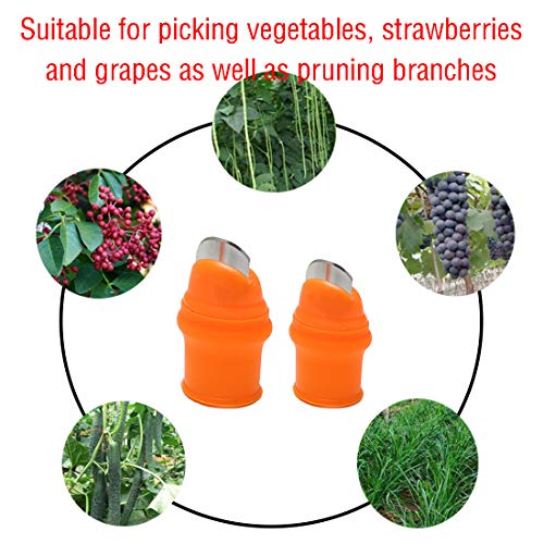 Zehhe Professional Garden Silicone Thumb Knife, Harvesting Plant Knife,Finger Knife Picking for Trim Garden Vegetable Gardening Tools and Also be Your Good Help in Kitchen