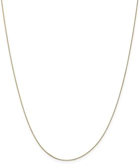 Saris and Things 14K Yellow Gold .5mm Box Chain 20 Inch