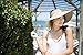 Simplicity Women's Wide Brim Sun Shade Hats for Women, Hat Roll-up Straw Visor Off-White