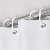 ANSIO Shower Curtain 180x180 cm White Mould Resistant Polyester view 7