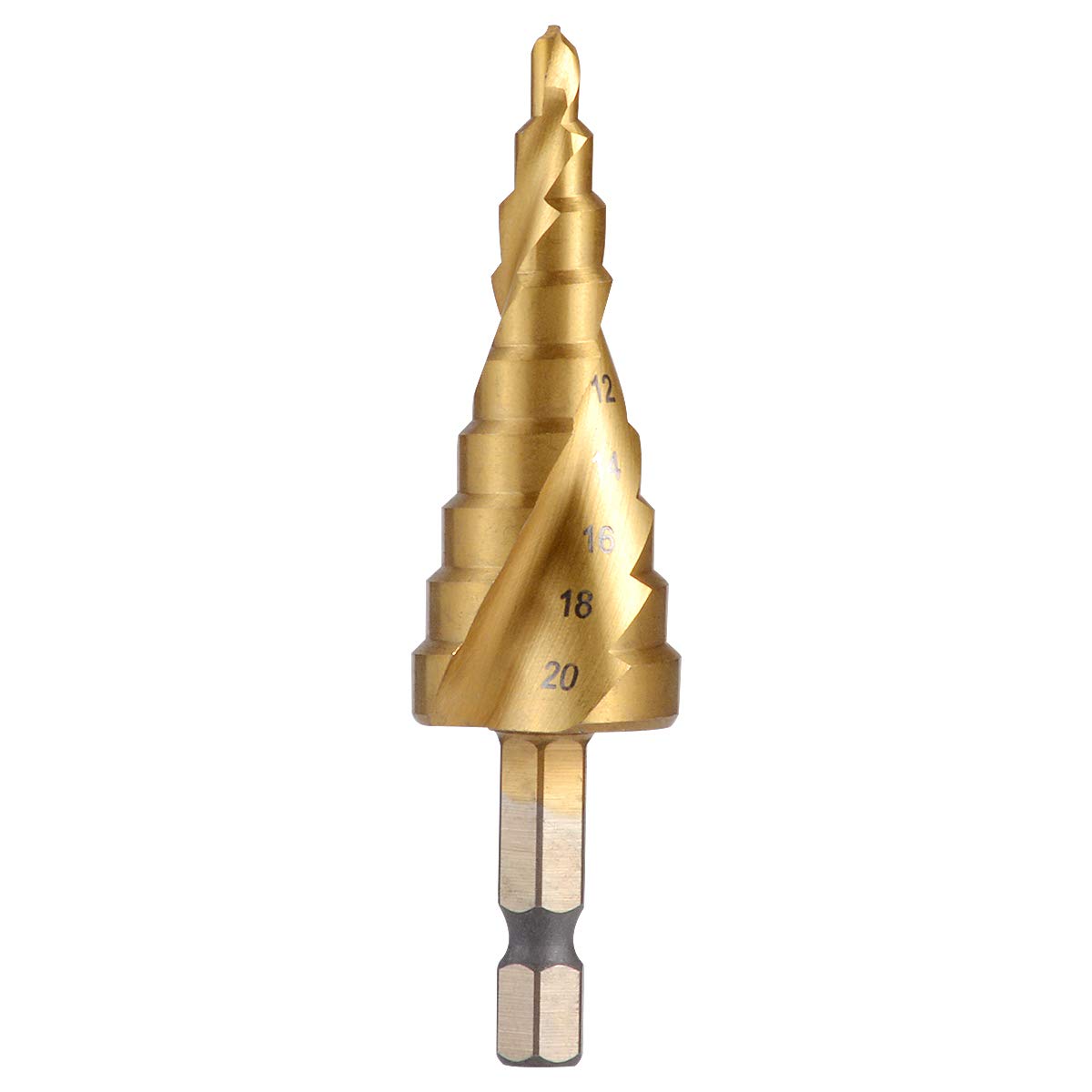 KATUR Step Drill Bit Two Large HSS Spiral Flutes