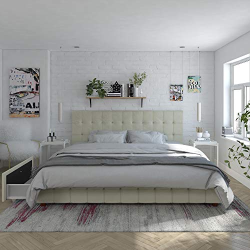 CosmoLiving by Cosmopolitan Elizabeth Bed with Storage, King Size Frame