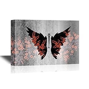 Wings Series Wings with The Letter I on Vintage Background
