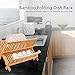 Natural Bamboo Dish Drying Rack, SZUAH Collapsible Dish Plate Drainer Rack, 2-Tier Dish Drying Holder, with 19 Slats