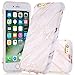 JDBRUIAN iPhone 6 Case, iPhone 6s Shiny Rose Gold Marble Design Case Slim Fit Flexible Soft TPU Bumper Shockproof Rubber Silicone Skin Cover - TJ2